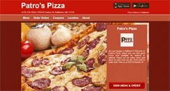 Desktop Screenshot of patrospizza.com